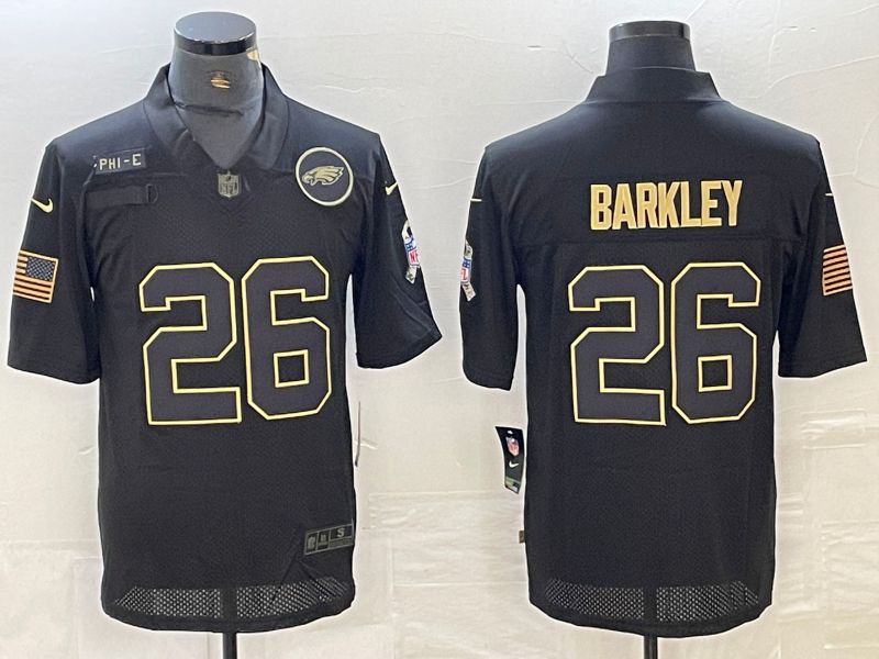 Men Philadelphia Eagles #26 Barkley Black 2024 Nike Limited NFL Jersey